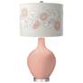 Mellow Coral Rose Bouquet Ovo Table Lamp
