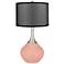Mellow Coral Spencer Table Lamp with Organza Black Shade