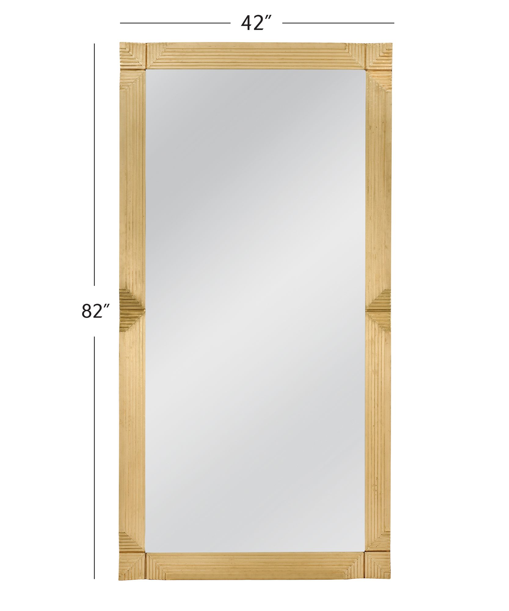 Image 4 Mellstock 42"W x 82"H Gold Freestanding Floor Mirror more views