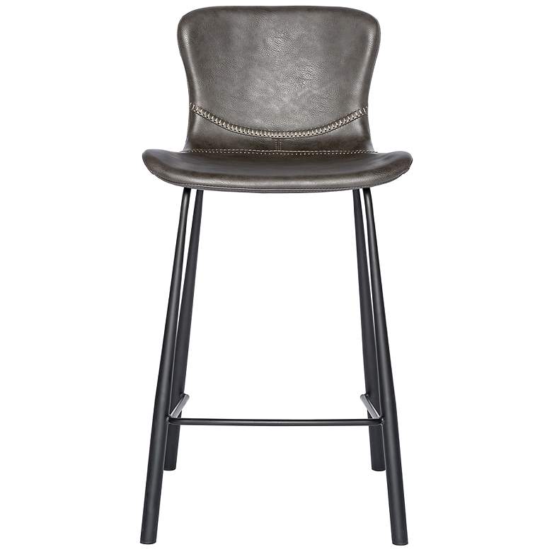 Image 4 Melody 25 3/4 inch Dark Gray Leatherette Counter Stool more views