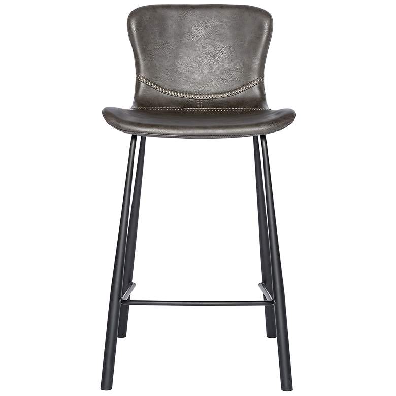 Image 4 Melody 25 3/4" Dark Gray Leatherette Counter Stool more views