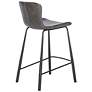 Melody 25 3/4" Dark Gray Leatherette Counter Stool