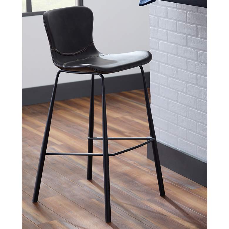 Image 1 Melody 30 inch Dark Gray Leatherette Bar Stool