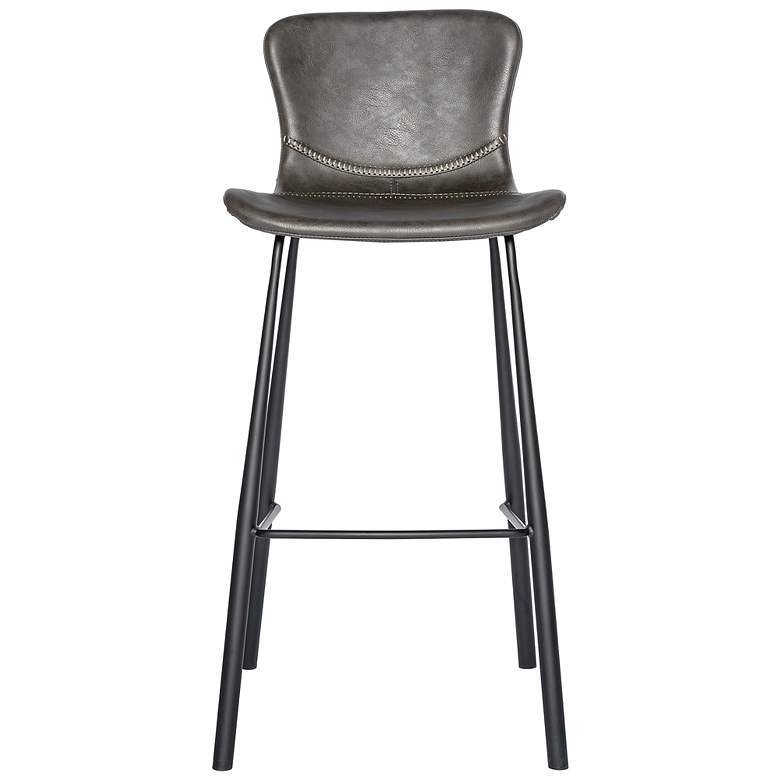 Image 4 Melody 30" Dark Gray Leatherette Bar Stool more views
