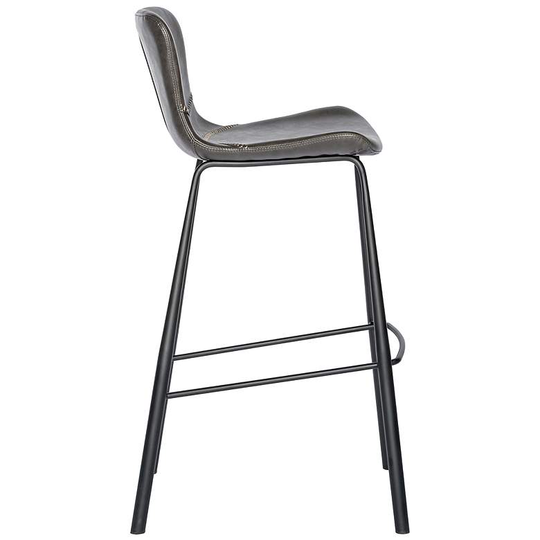 Image 5 Melody 30 inch Dark Gray Leatherette Bar Stool more views