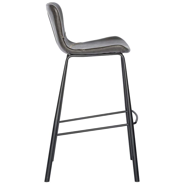 Image 5 Melody 30" Dark Gray Leatherette Bar Stool more views