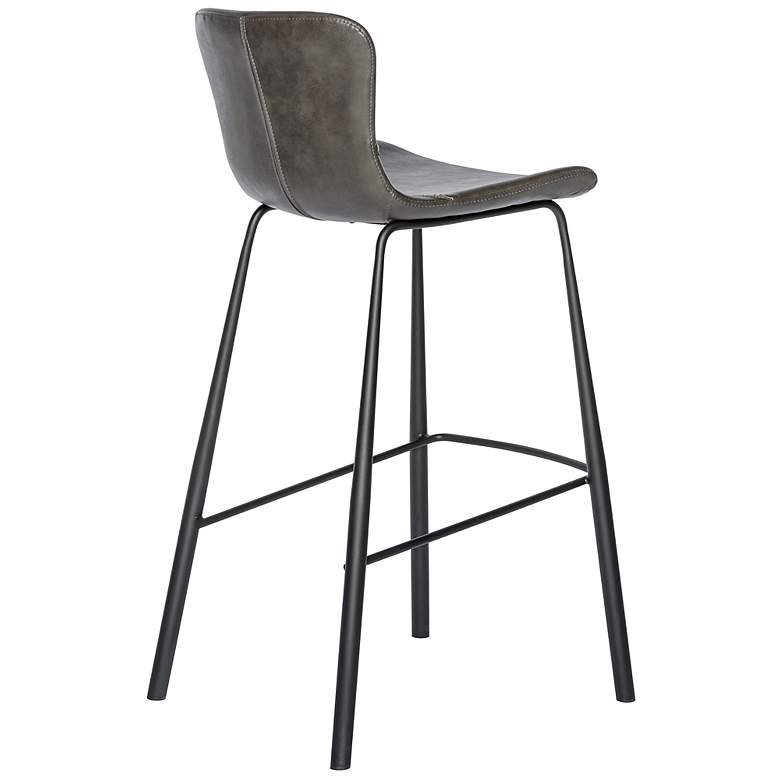 Image 6 Melody 30" Dark Gray Leatherette Bar Stool more views