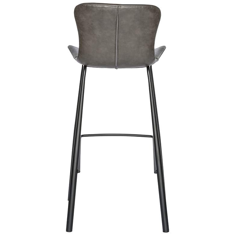 Image 7 Melody 30" Dark Gray Leatherette Bar Stool more views