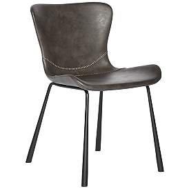 Image1 of Melody Dark Gray Leatherette Side Chair