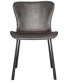 Image2 of Melody Dark Gray Leatherette Side Chair more views