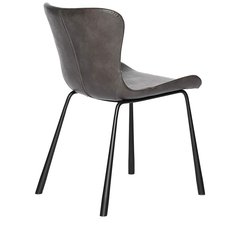 Image 4 Melody Dark Gray Leatherette Side Chair more views
