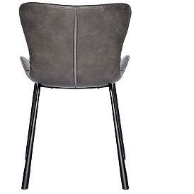 Image5 of Melody Dark Gray Leatherette Side Chair more views