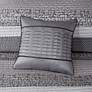 Melody Gray Taupe 6-Piece Full/Queen Coverlet Set