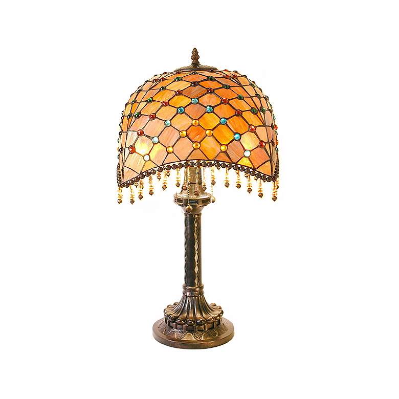 Image 1 Melon Burst Tiffany Style Table Lamp