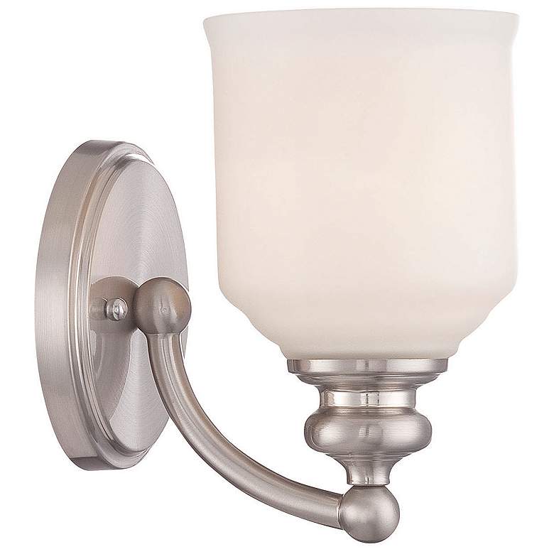 Image 3 Melrose 1-Light Wall Sconce in Satin Nickel more views