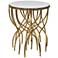 Melrose 20" Wide Mirror and Gold Squiggly Leg Accent Table