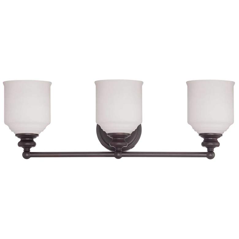 Image 1 Melrose 3-Light Bathroom Vanity Light in English Bronze