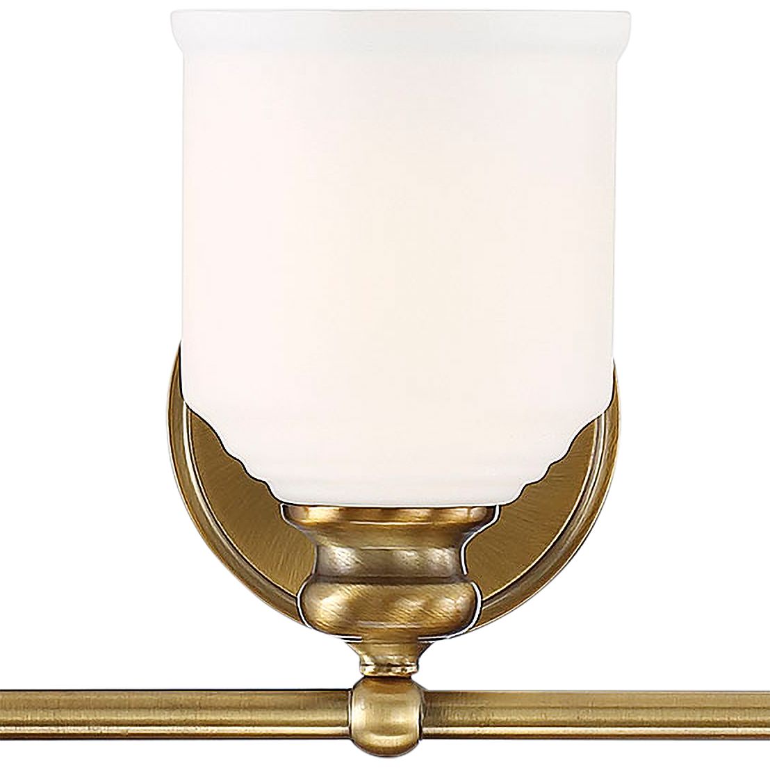 Image 2 Melrose 3-Light Bathroom Vanity Light in Warm Brass more views