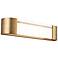 Melrose 4"H x 22"W 1-Light Linear Bath Bar in Aged Brass