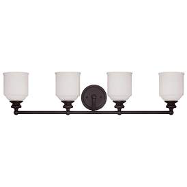 Image1 of Melrose 4-Light Bathroom Vanity Light in English Bronze