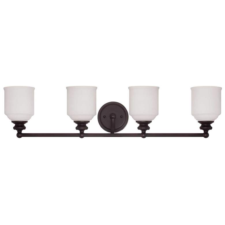 Image 1 Melrose 4-Light Bathroom Vanity Light in English Bronze