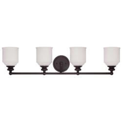 Melrose 4-Light Bathroom Vanity Light in English Bronze