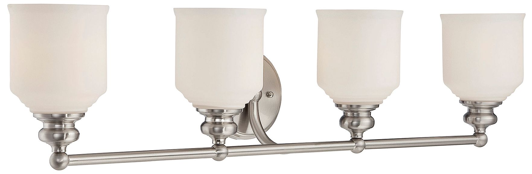 Image 3 Melrose 4-Light Bathroom Vanity Light in Satin Nickel more views