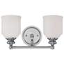 2_Melrose 7 3/4" High Polished Chrome 2-Light Wall Sconce