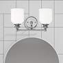 1_Melrose 7 3/4" High Polished Chrome 2-Light Wall Sconce