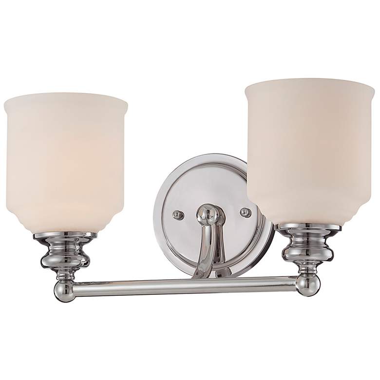 Image 3 Melrose 7 3/4" High Polished Chrome 2-Light Wall Sconce more views