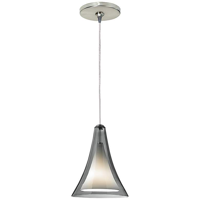 Image 1 Melrose II 7 1/2" Wide Smoke Glass Freejack Mini Pendant