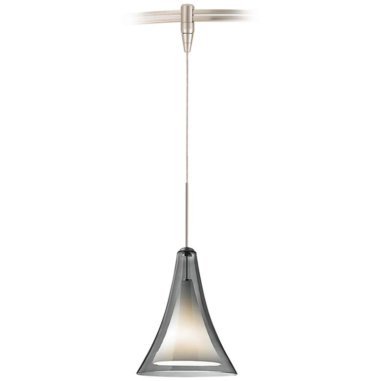 Image 1 Melrose II 7 1/2" Wide Smoke Glass Monorail Mini Pendant