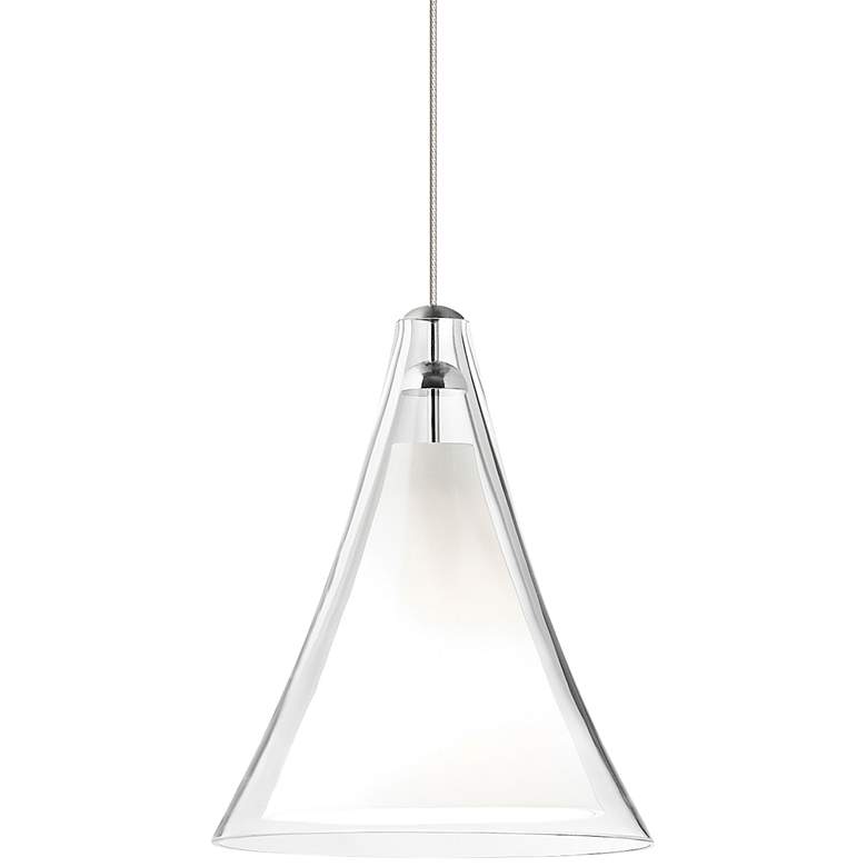 Image 1 Melrose II 7 1/4 inch Wide Clear and White LED Mini Pendant
