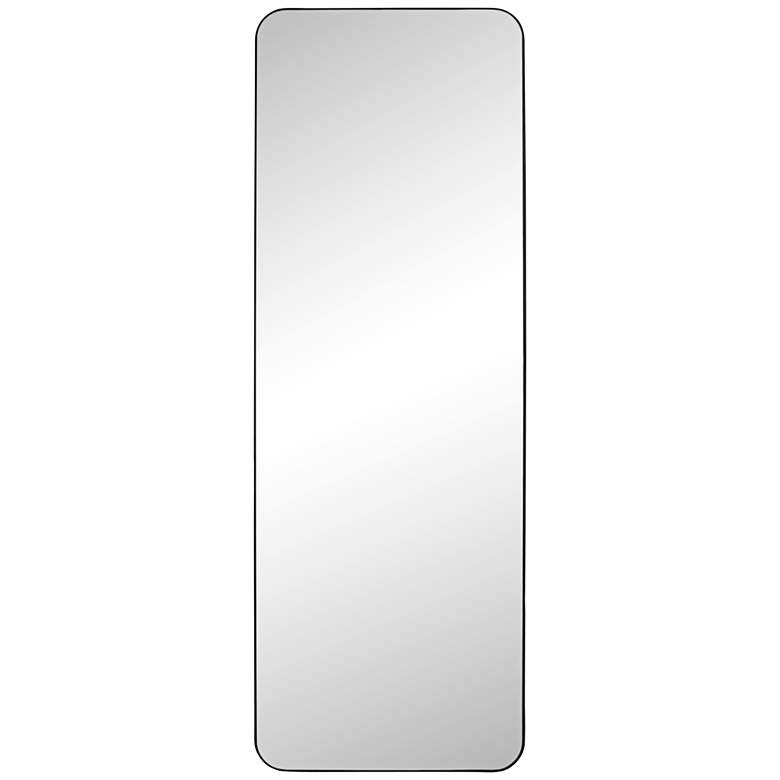 Image 1 Melrose Matte Black 24 inch x 68 inch Rectangular Wall/Floor Mirror