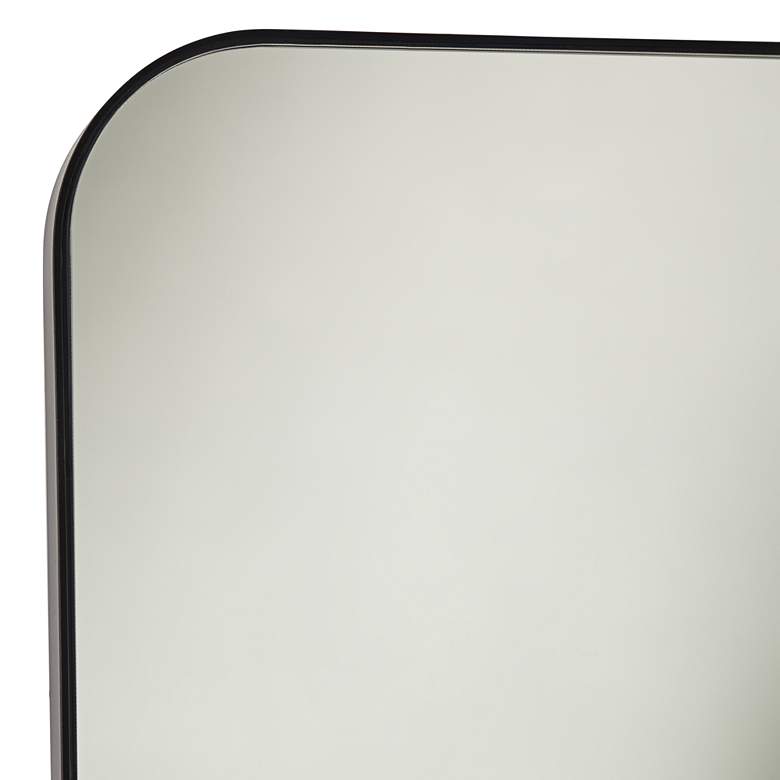 Image 2 Melrose Matte Black 24 inch x 68 inch Rectangular Wall/Floor Mirror more views