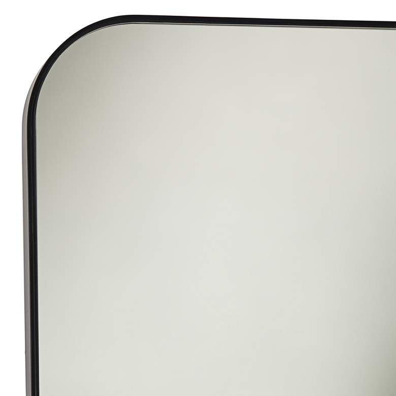 Image 2 Melrose Matte Black 24" x 68" Rectangular Wall/Floor Mirror more views