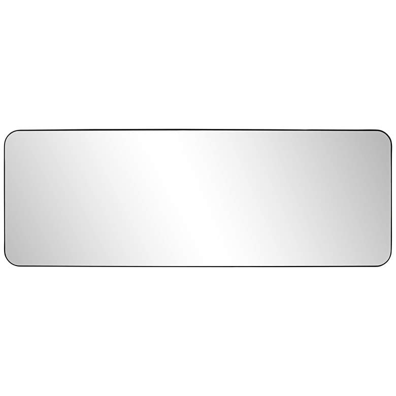 Image 4 Melrose Matte Black 24" x 68" Rectangular Wall/Floor Mirror more views
