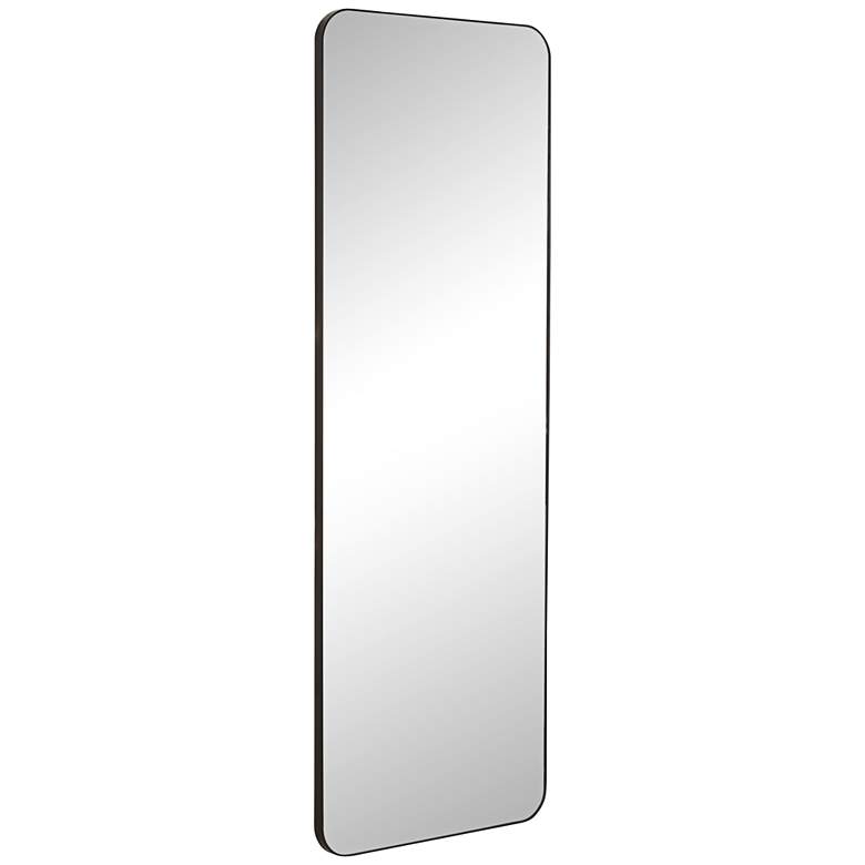Image 5 Melrose Matte Black 24 inch x 68 inch Rectangular Wall/Floor Mirror more views