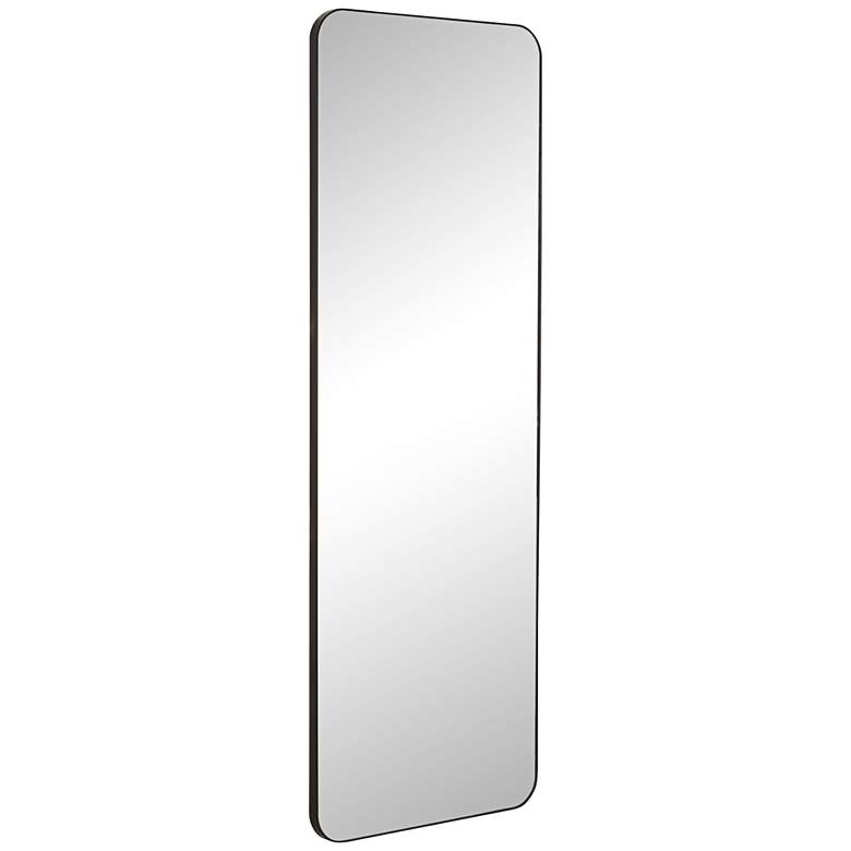 Image 5 Melrose Matte Black 24" x 68" Rectangular Wall/Floor Mirror more views