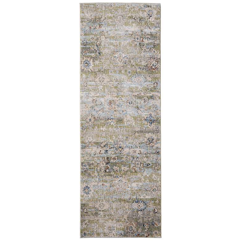 Image 1 Melrose Traditional Floral & Botanical Soft Indoor Green Area Rug 39P3F