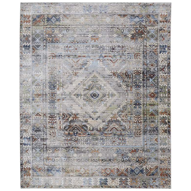 Image 1 Melrose Transitional Distressed Soft Indoor Gray Area Rug 39P0F