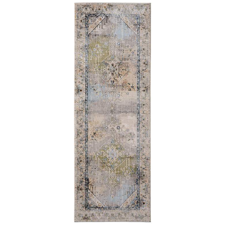 Image 1 Melrose Transitional Distressed Soft Indoor Ivory Area Rug 39NZF