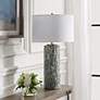 3_Meltdown 28 1/2" Teal and Ivory Ceramic Table Lamp more views