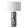 4_Meltdown 28 1/2" Teal and Ivory Ceramic Table Lamp more views