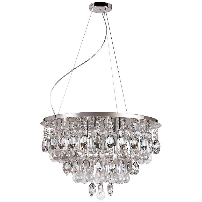 Image 1 Melted Ice 15 3/4 inch Wide 12-Light Crystal Pendant Light