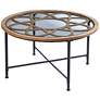 Melvoir 32 1/2" Wide Black Round Glass-Top Cocktail Table