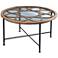 Melvoir 32 1/2" Wide Black Round Glass-Top Cocktail Table