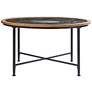 Melvoir 32 1/2" Wide Black Round Glass-Top Cocktail Table