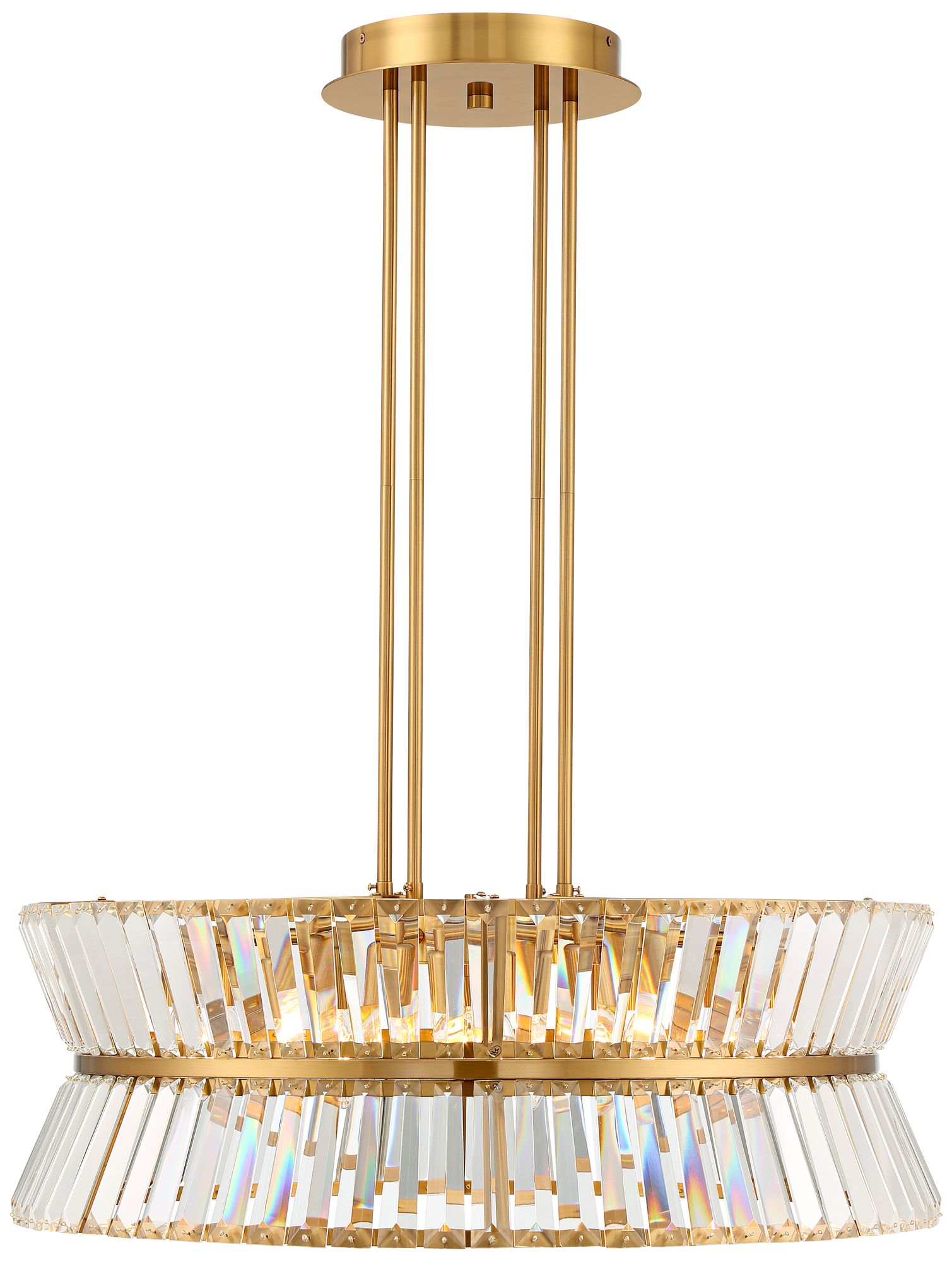 Melwick 28" Wide Soft Gold Crystal 12Light Pendant 301P1 Lamps Plus