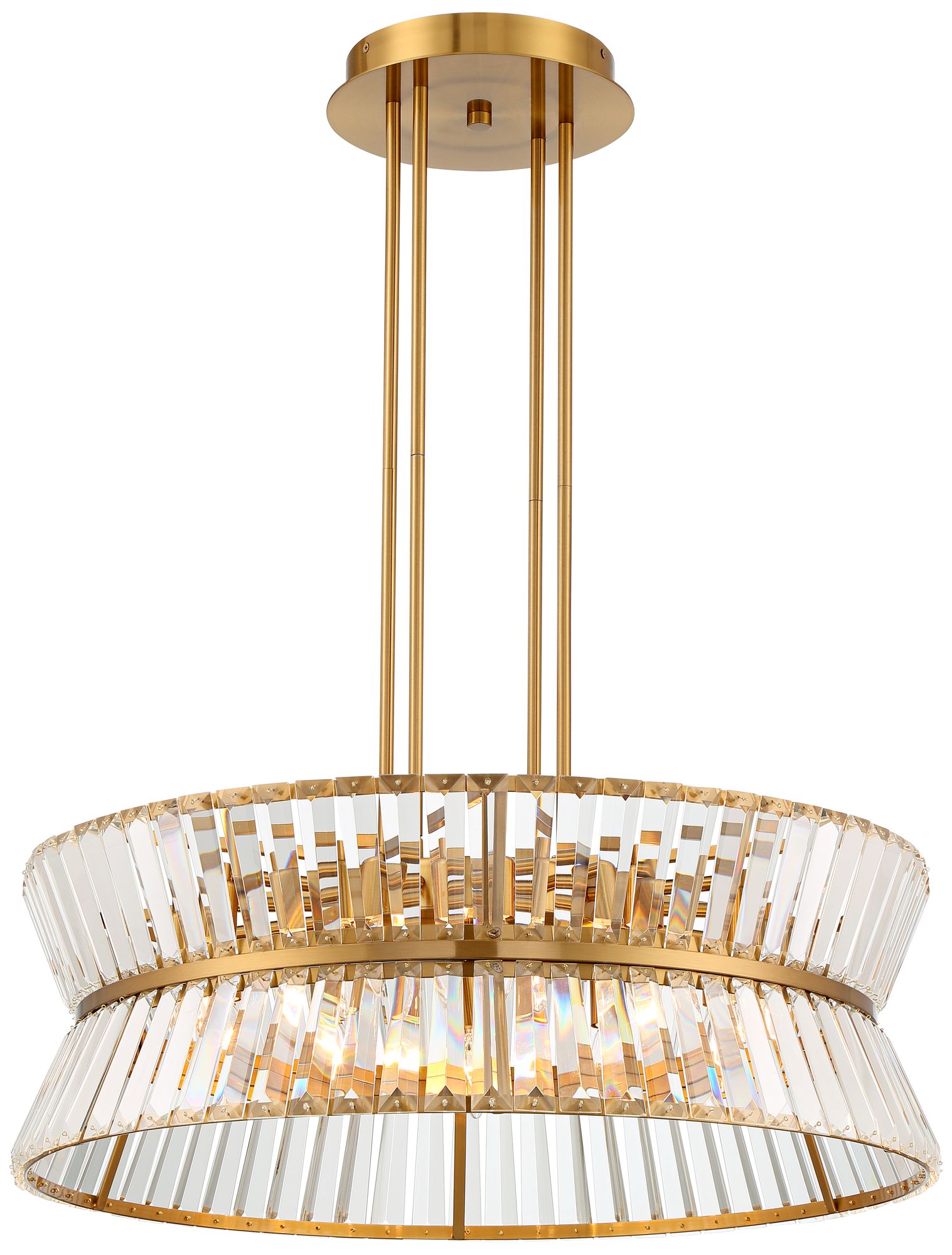 Melwick 28" Wide Soft Gold Crystal 12Light Pendant 301P1 Lamps Plus